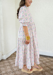 Karlie French Floral Kiki Tiered Maxi Dress