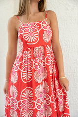 Meet Me in Santorini Festival Medallion Maxi Dress