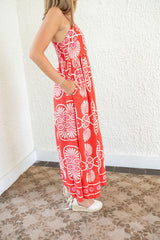 Meet Me in Santorini Festival Medallion Maxi Dress