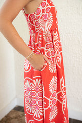 Meet Me in Santorini Festival Medallion Maxi Dress