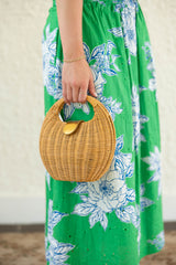 Entro Green and Blue Eyelet Floral Skirt