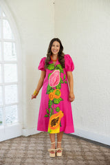 Emily McCarthy Hampton Dress in Papaya Vine
