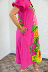Emily McCarthy Hampton Dress in Papaya Vine