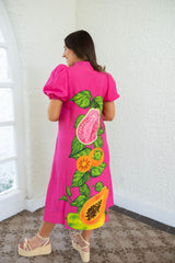 Emily McCarthy Hampton Dress in Papaya Vine