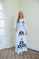 Garland Lyla Dress in Navy Henrietta