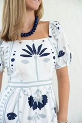 Cleobella Mariana Mini Dress in Liliana Blue Surf