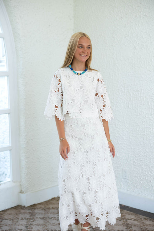 The Natalie White Lace Set