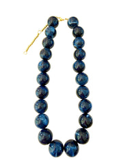 Carter Chunky Beaded Necklace - Navy