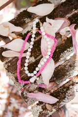 Susie- Quartz Beaded Necklace with freshwater Pearl - WS