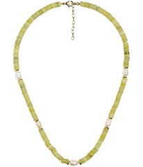 Jenny - Quartz Beaded Necklace with freshwater Pearl - WS