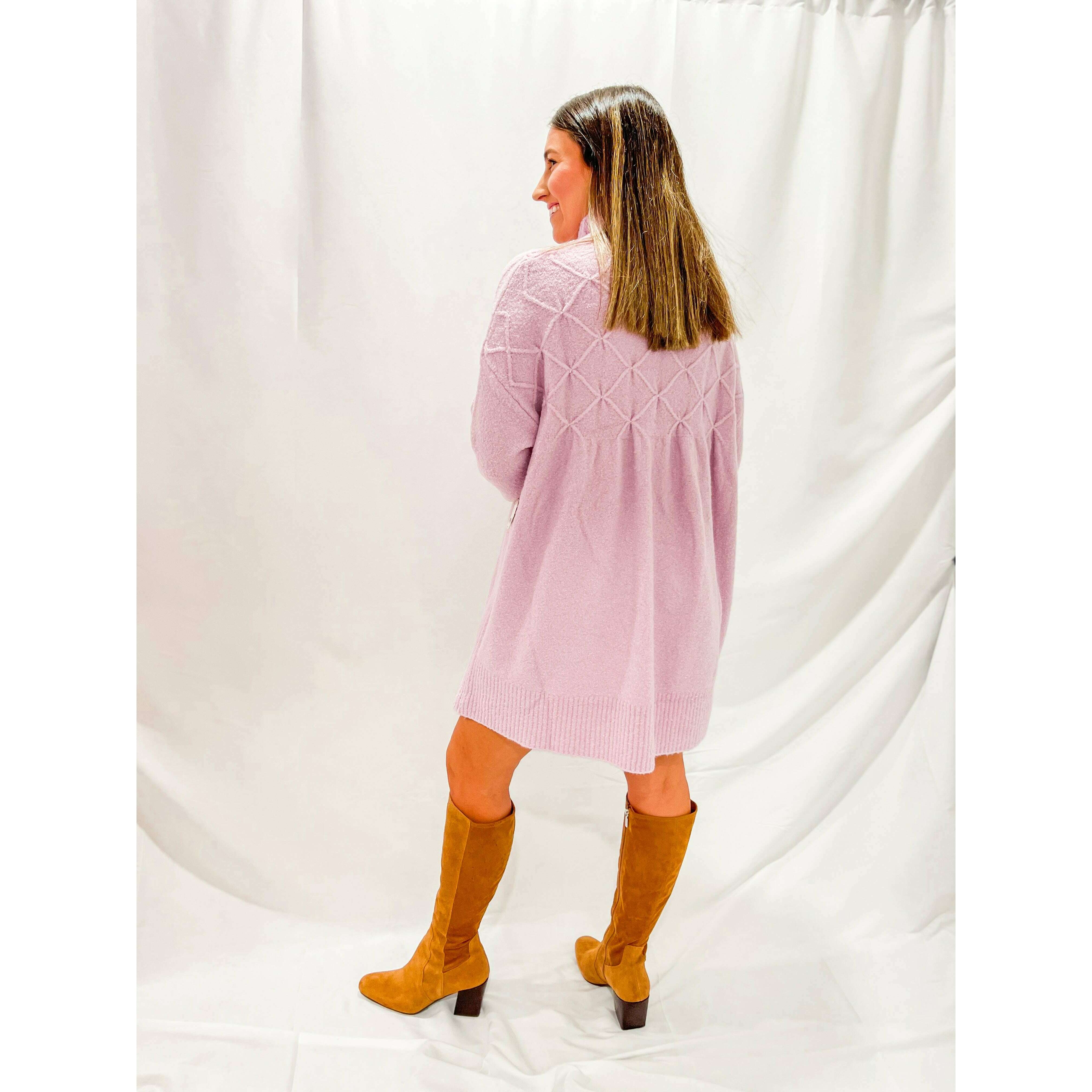 8.28 Boutique:Free People,Free People Jaci Sweater Dress in Lavender,Dress