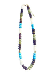 Kerry Turquoise Brown Beaded Necklace