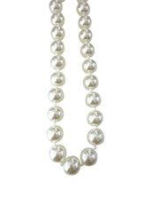 Mabry Chunky Beaded Necklace- Pearl