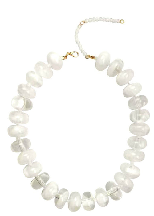 Pearl necklace on a white background