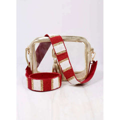 8.28 Boutique:Caroline Hill,Garnet and Gold Game Day Beaded Purse Strap,purse strap