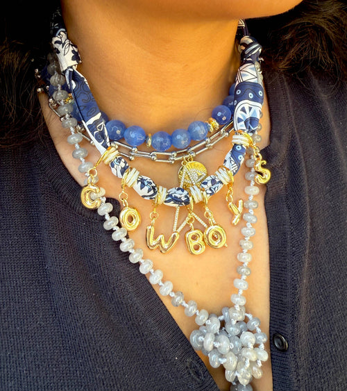 Adler Blue Agate Necklace 