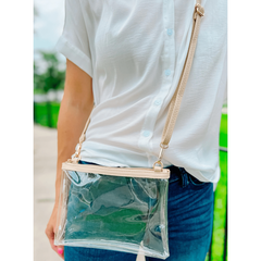 8.28 Boutique:Caroline Hill,The Scarlett Clear Crossbody Nude Purse,Purse