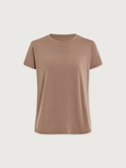 Varley Saskia Seamless Longline Tee in Pine Bark