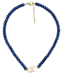 Susie- Quartz Beaded Necklace with freshwater Pearl - WS