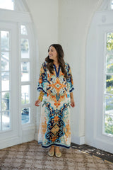 Jade Melody Tam Azure Medallion Trimmed Maxi Dress
