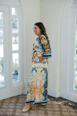 Jade Melody Tam Azure Medallion Trimmed Maxi Dress