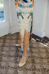 Jade Melody Tam Azure Medallion Trimmed Maxi Dress