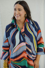 House of MBR Entitled Ruthie Shirt Dress in Long