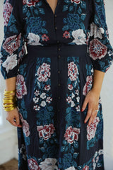 Cleobella Donatella Midi Dress in Juliet Ebony