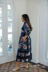 Cleobella Donatella Midi Dress in Juliet Ebony
