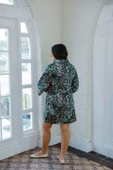 Jade Melody Tam Evergreen Bloom Bell Sleeve Caftan Dress