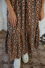Karlie Floral Poplin Smock Tiered Dress