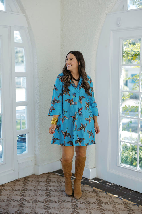 House of MBR Berry Grove Ruthie Shirt Dress in Short