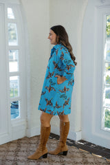 House of MBR Berry Grove Ruthie Shirt Dress in Short
