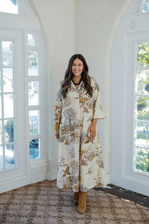 House of MBR Maple Field & Feather Ruthie Shirt Dress