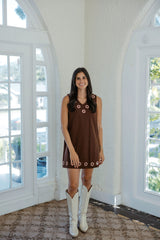 The Erica Brown Shift Mini Dress