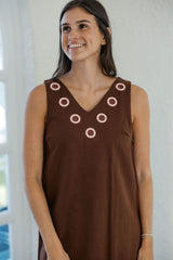 The Erica Brown Shift Mini Dress