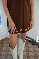 The Erica Brown Shift Mini Dress