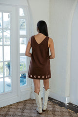 The Erica Brown Shift Mini Dress