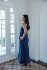Elizabeth James Annalisa Dress in Denim Floral