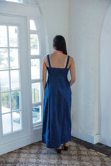 Elizabeth James Annalisa Dress in Denim Floral