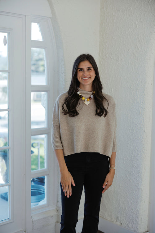 Kerisma Knits Aja Sweater in Light Khaki
