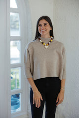 Kerisma Knits Aja Sweater in Light Khaki