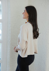 Kerisma Knits Aja Ortho Solid Sweater in Ecru