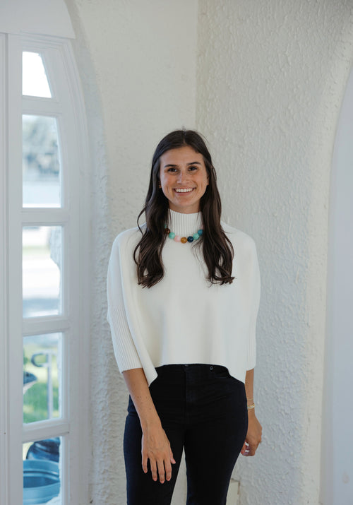 Kerisma Knits Aja Sweater in White