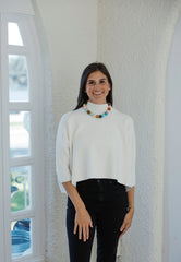 Kerisma Knits Aja Sweater in White
