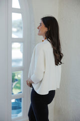 Kerisma Knits Aja Sweater in White