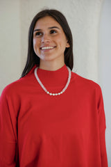 Kerisma Knits Aja Ortho Solid Sweater in Scarlet
