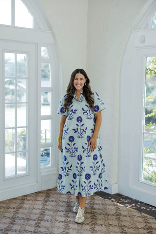 THML Brown Polka Dot Midi Dress