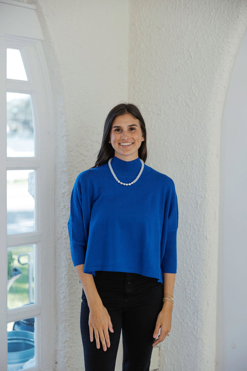 Kerisma Knits Aja Ortho Sweater in Royal Blue