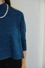 Kerisma Knits Heathered Teal Ortho Solid Sweater